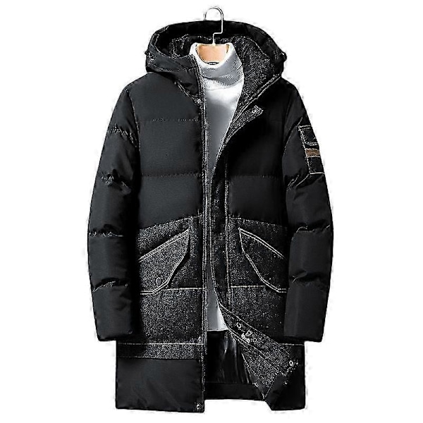 Vinter Lang Oversized Dunjakke for Menn 3xl