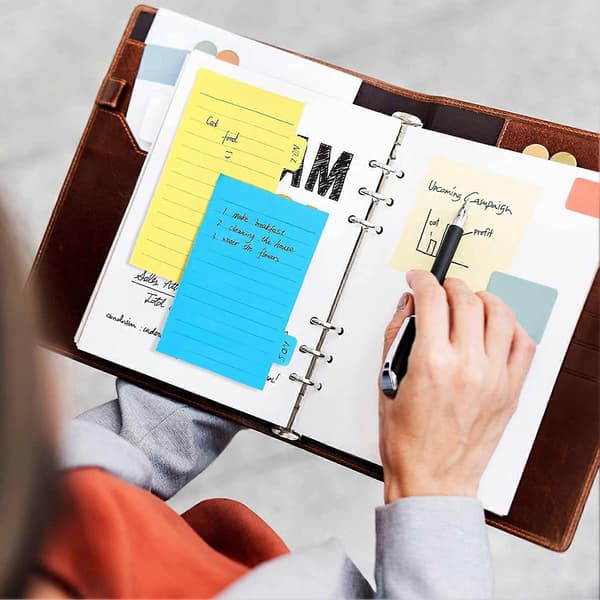 Linjeret notesblok farverige sticky notes sæt kompakt indeks faneinddelt notesblok memo pad til hjemmekontor skole