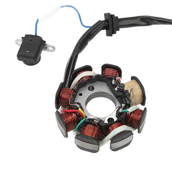 Magneto Stator 8 Spole 5 Ledning Høy Temperatur Kobbertråd Magneto Svinghjulstrekker Passer For GY6 50CC 60CC 80CC 139QMB