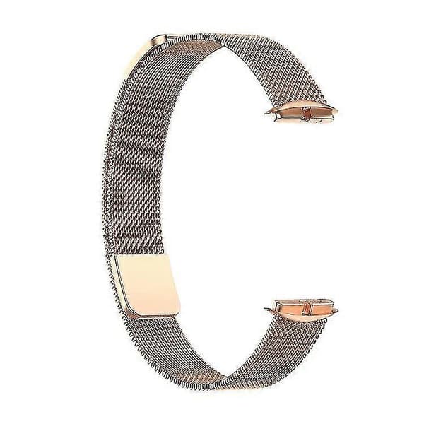 Udskiftningsrem Rustfrit Stål Magnetisk Milan Mode Armbånd Til Fitbit Luxe rose gold
