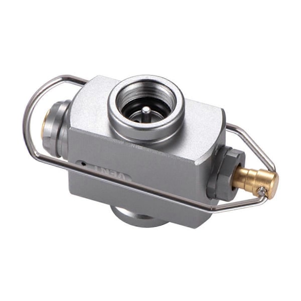 Camping Gas Saver Plus Gasomvandlare Växlare Påfyllning Platt Tank Konverteringsadapter Camping Gasadapter Ventil Silver