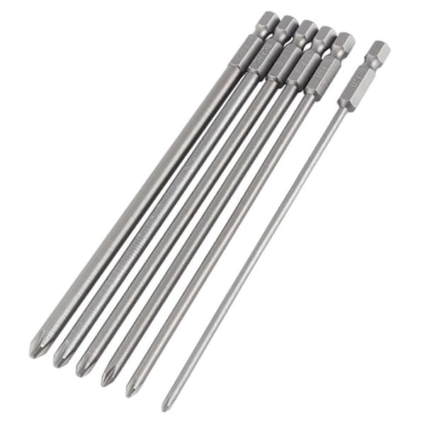 6 stk. Skaft 1/4\" S2 Stål 150mm Magnetisk Skrutrekker Bit Sett Krysshode Bit Verktøy