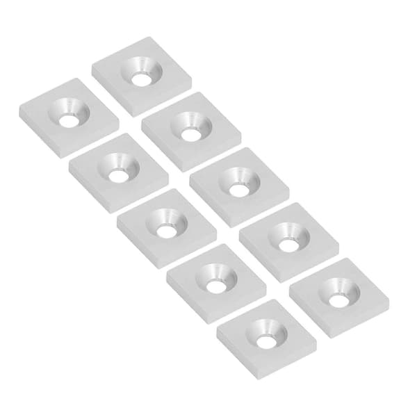 10 stk. Profiler Endestykker Kanal System Deksel Enkelt Hull Aluminium Legering Tilbehør Sett Kit Sølv