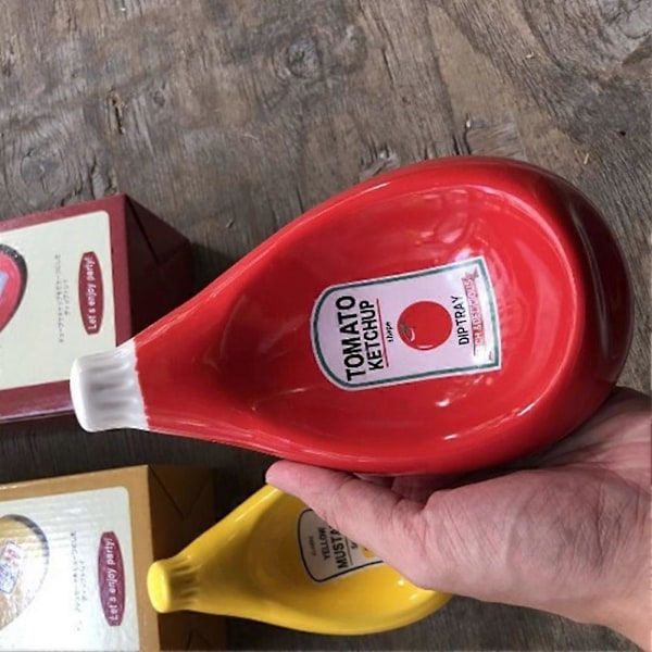 Unike Former Keramisk Dippsaus Tallerken, Salat Ketchup Tallerken, Søt Sennep Tallerken Moderne Borddekorasjon Servise B