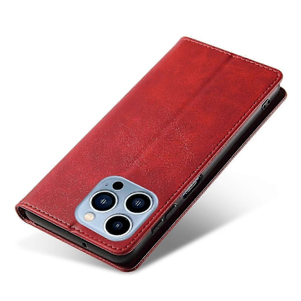För iPhone 16 Pro Skal Läder Telefonskydd Stark Magnetisk Korthållare s20241212513 Style E