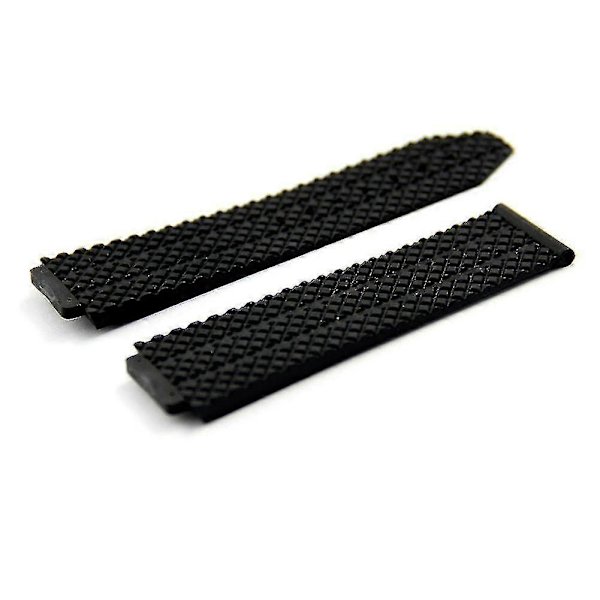 24mm Silikone Rem Plastik Sort Urrem Til Hublot