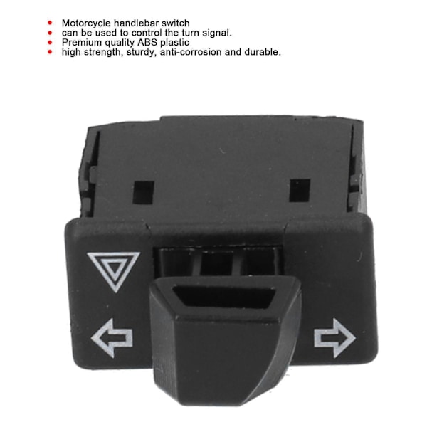 Universal Motorcykelstyre Strömbrytare Blinkers Ljuskontroll Knapp 30mm Bredd