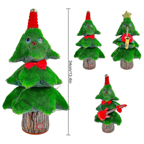 Juldans och sjungande Träd Juldekor Rolig musikleksak för barn 3-6 år style 1