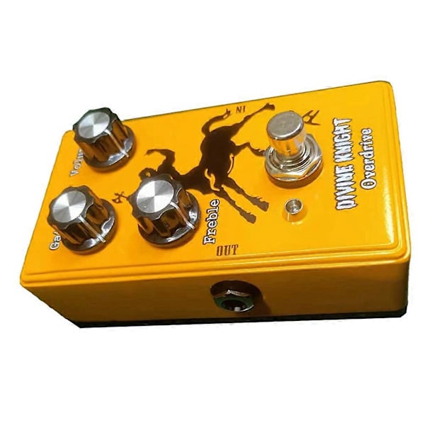 Gitarreffekt Divine Knight Overdrive Pedal med Gain, Volym och Freble-knapp, Horse Drive Effektpedal, Gitarrpedal