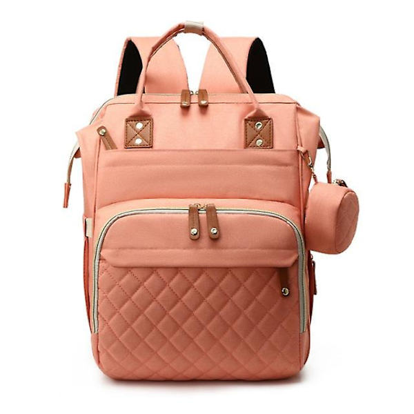Skötväska Ryggsäck Baby Blöjbytesväska Resväska Vattentät Pink