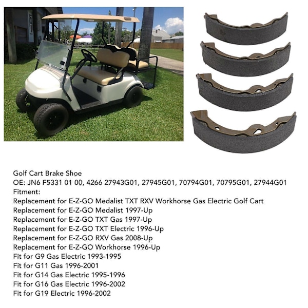 Golfauton jarrukenkäsarja metalliseos luja JN6 F5331 01 00 korvaa EZGO Medalist TXT RXV Workhorse -mallit