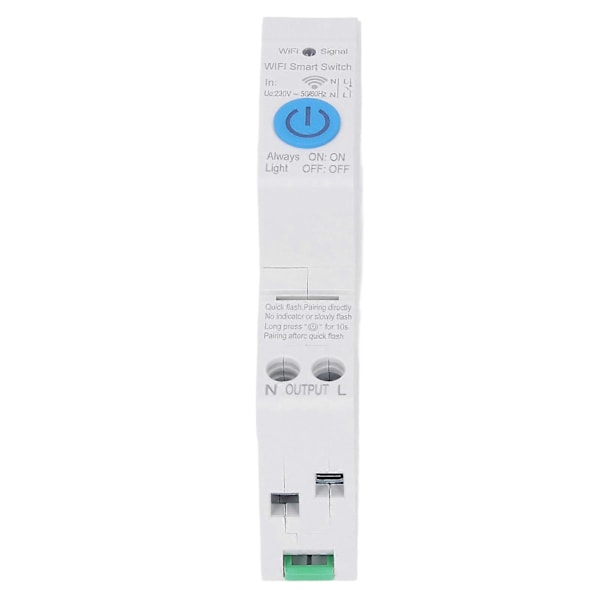 Timerrelé WiFi Fjernkontroll Tidsbryterkontroller 1P 40A AC 230V for Hvitevarer