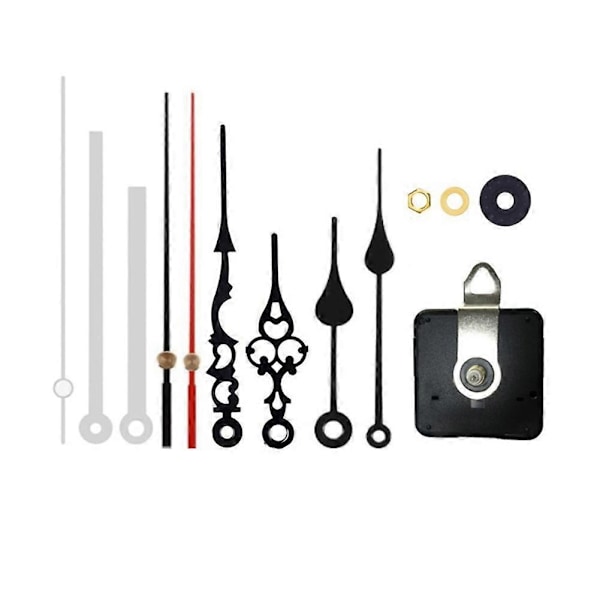 Stille Kvarts DIY Veggklokke Motor Kit Bevegelsesmekanisme DIY Reparasjonsdeler Erstatning med 3 Forskjellige Par Hender