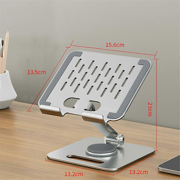 Laptopstativ Aluminiumlegering Ergonomisk Riser Tablettholder Kjøleholder 360 for Notebook