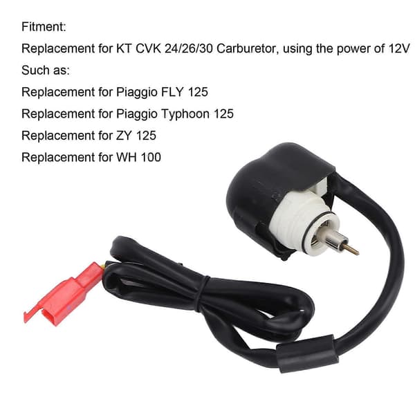 12V ABS Karburator Automatisk Elektrisk Choker Udskiftning til Piaggio FLY Typhoon 125
