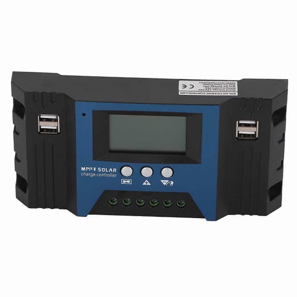 12V 24V Solcelle Opladningsregulator 4 USB-porte 5V 2.5A Parameter Justerbar LCD-skærm til Hjemme RV Båd 50A