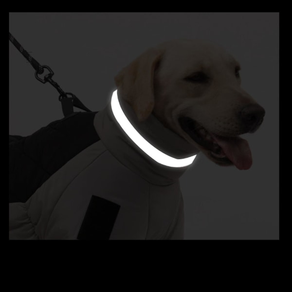 Hundkläder Förtjockad Reflex Varm Mjuk Bomullsrock för Höst/Vinter För Höst/Vinter Black 2XL