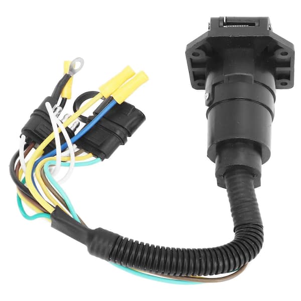 12V Tilhengerledningsadapter 4-veis flat til 7-veis RV-blad Stabil sleping for tunge og lette tilhengere