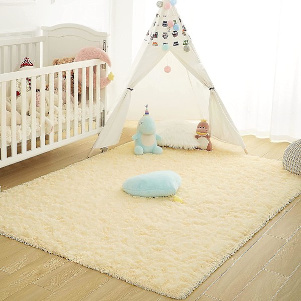 Tflycq Mjuka och Fluffiga Matta för Sovrum, Barnrum, Plush Shaggy Barnmatta, Luddig Matta för Pojkar och Flickor, College Dorm, Fuzzy Matta Vardagsrum