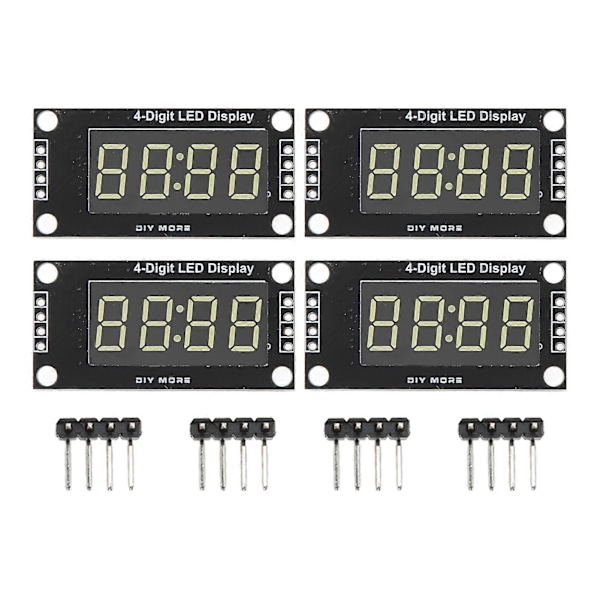 4 Set Digital Tube Display Module LED 4 Siffror 7 Segment 0.36in TM1637 Drivkrets Vit MRA110F