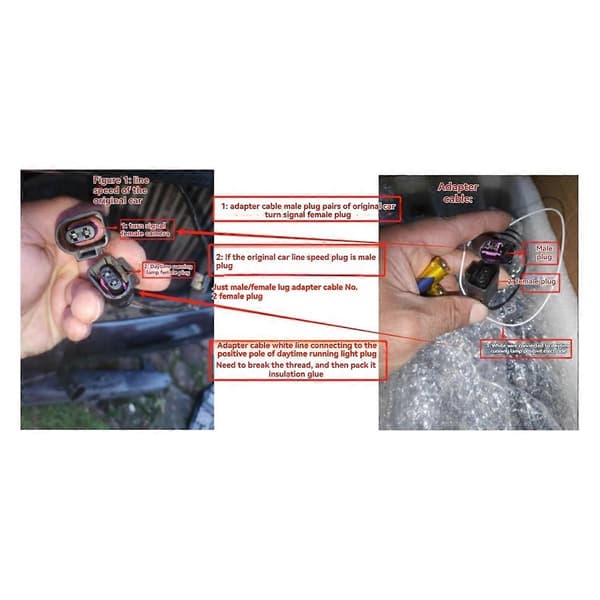 Opgraderet Version Plug Play Frontkofanger LED Kørelys til 2005-2009 Hvidt & Gult Blinklys