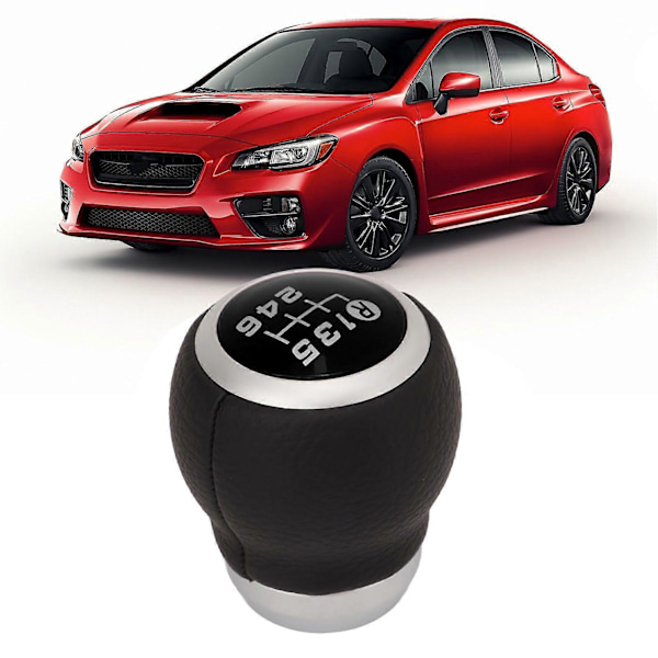6-trinns bilgirspakknapphode automatisk girspakhåndtak erstatning for Subaru svart