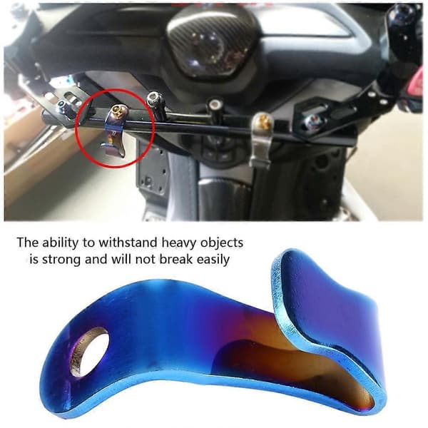 Motorcykelkrok i rostfritt stål Universal 6mm Färgstark Titanium