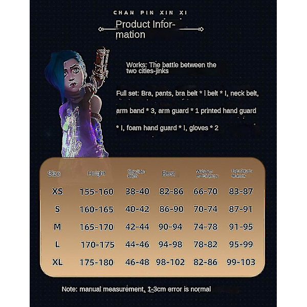 Snabb Leverans Lol League Of Legends Cos Kostym Jinx Jinksi Stormed Ar Jinks Damkostym M