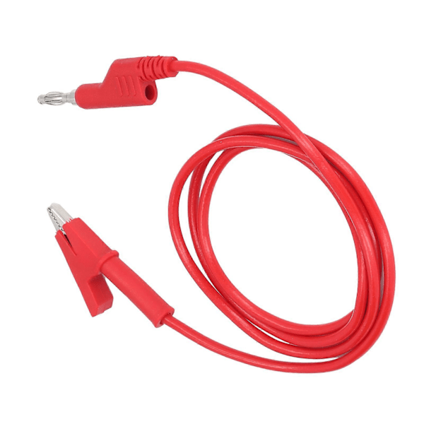 Krokodilklämma Testkablar Banankontakt Trådkabel Flexibel för Elektrisk Testning J.70035?1 4mm Röd