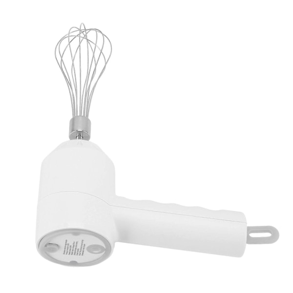 Elektrisk Sladdlös Handmixer 3 Hastigheter Köksmixer 20W med Visp för Bakning Vit