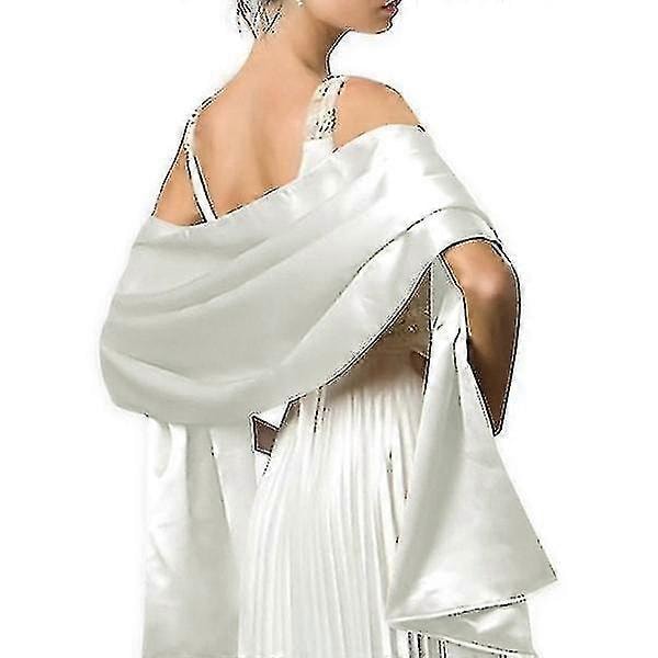 Mjuk Satin Silkes Scarf För Kvinnor Gray