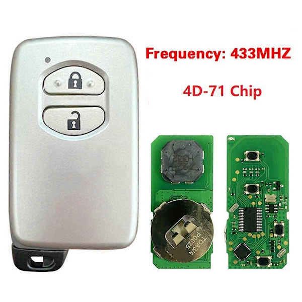 Smart Fjernbetjent Bilnøgle B53EAA433 til LAND CRUISER 2008+