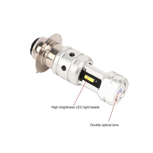 H6 H6M P15D Motorcykel LED Pære Dobbelt Optisk Linse 100W Super Lys Forlygtepære til ATV UTV Hvidt Lys 6000K