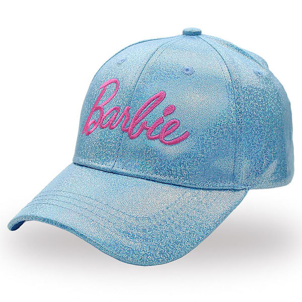 Barbie Laser Basebollkeps Dam Flickor Rosa Bokstav Broderad Glänsande Justerbar Snapback Keps Truckerkeps Solhatt Blue