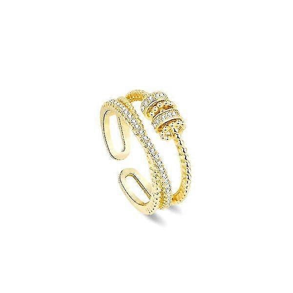 Jansio Threanic Trippel-snurr Ring Gold