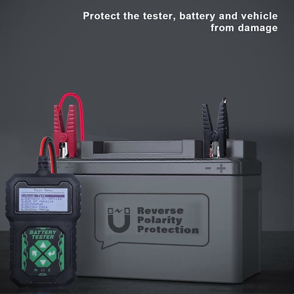 Batteritester 12V 100 til 2000CCA Batteribelastningsanalysator Startlade Testverktøy for Bil Lastebil Marine Motorsykkel SUV