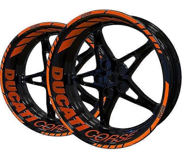 Heijastava Ducati vanteen tarra reunalogo Orange