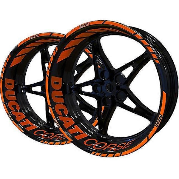 Reflekterende Ducati Hjul Klistermærke Fælg Logo Mærkat Orange