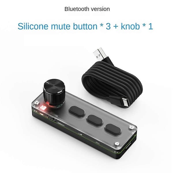 Macro Mekanisk Tastatur Mini Gaming Brugerdefineret Programmering Tastatur Silikone Lydløs 3 Taster 1 Knap Bluetooth Keypads Sort