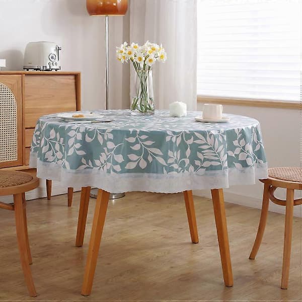 Rektangulär PVC-duk Fläckavvisande, Vaxdukar i plast Vattentät Lättskött Växtmönster för Matsal Fest Trädgård Picknick (150 cm)