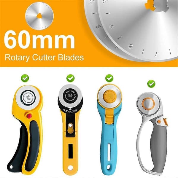 60mm Roterende Kutterblader 60mm - 10 stk Roterende Blader Refill Våre Roterende Blader Refill Passer på De Fleste 60 mm Roterende Kuttere
