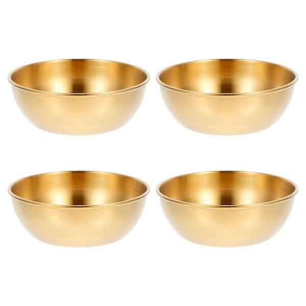 4 stk. Serveringsskåler i rustfritt stål for forretter, saus og krydder
