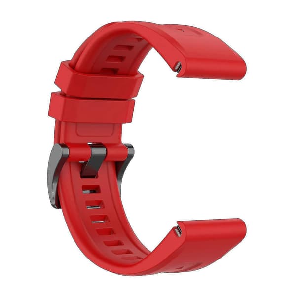 Silikonarmband 26mm för Garmin Fenix 7x/6x/5x Klocka Rem Loop Armband Red