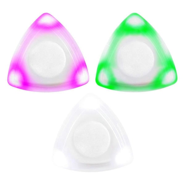 3 KPL LED Kitaran Plektra Bassoplektra Valo Syttyy Beat Pick Hehkuvat Plektrat Valoilla Ukulele Sähkökitaralle