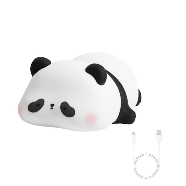 Sød Panda Natlampe Nyhed Dyre Sengelampe med Timer Touch Kontrol Dæmpbar Silikone Dekorativ Lampe