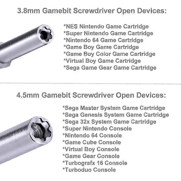 Skruvmejsel Säkerhetsset Kompatibelt med SNES N64 Gamecube Gamebit