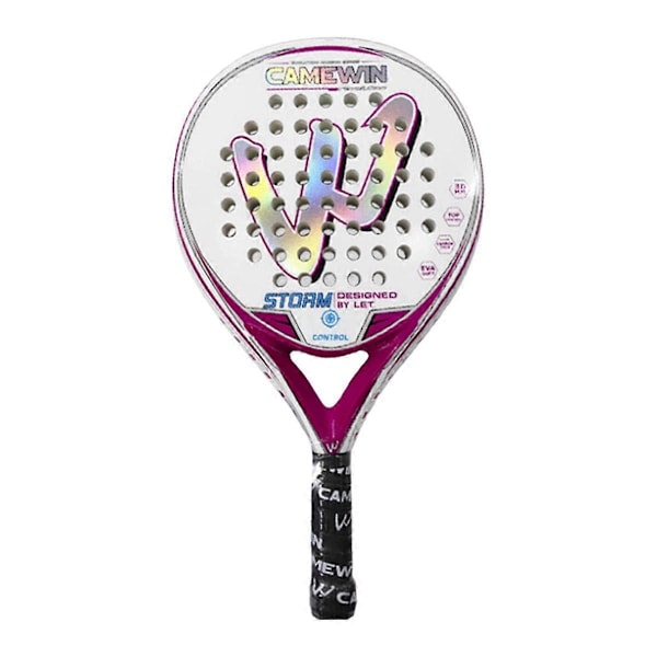 Padelracket Vuxen Professionell Kolfiber Mjuk EVA Yta Tennisracket med Racketväska