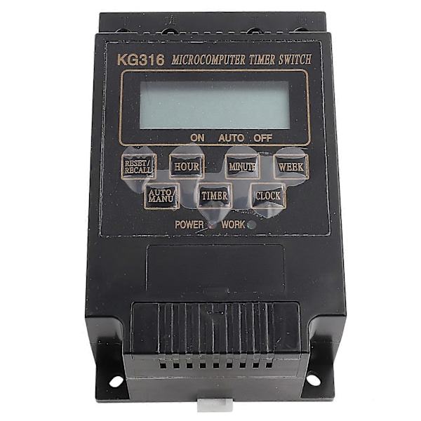 LCD Digital Mikrokontroller Kontroll Strømtimer Bryter Tidsrelé (AC110V)