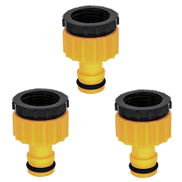 Slangekoblinger 1/2 tomme 3/4 tomme 2 i 1 Kranadapter Hurtigkoblingssett Hurtigkobling Hageslange Utendørs Krankobling 3pcs