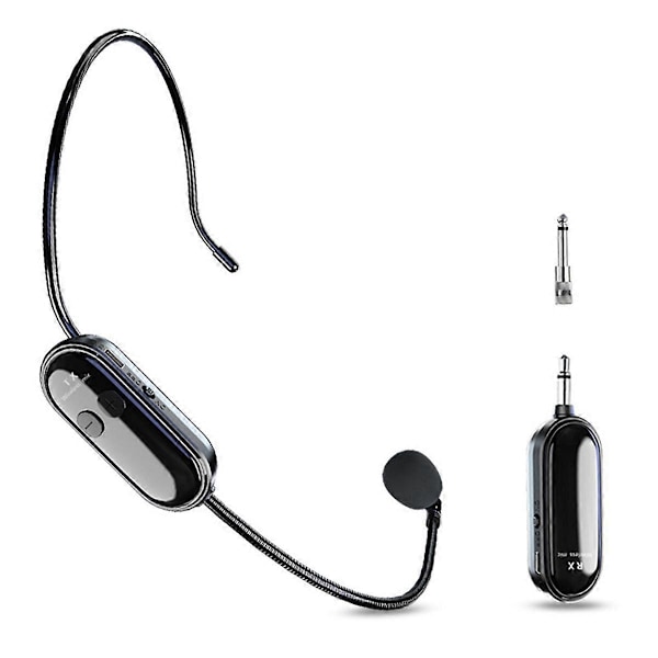 2.4G Trådløst Mikrofon Headset Lang Rækkevidde, Håndholdt & -Båret Mikrofon, Dual Mode til Undervisning, Fitnessinstruktører